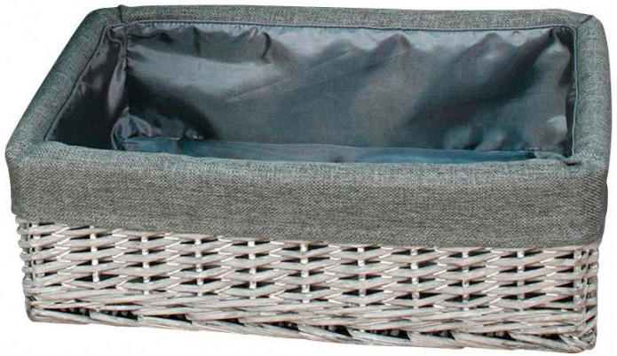 Aufbewahrungskorb grau, ca. 42x29x14 cm