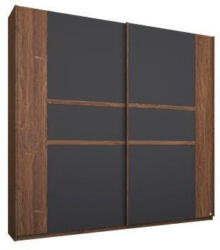 Schwebetürenschrank Bernau Eiche-Stirling Nachbildung/grau metallic 226 cm