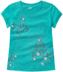 Mädchen T-Shirt mit floralem Glitzer-Print
