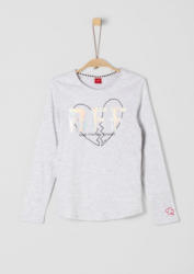 s.Oliver Junior Longsleeve mit Metallic-Print für Mädchen