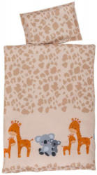 Baby-Baumwoll-Bettwäsche 100 x 135 cm "Giraffe & Koala"