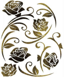 Wandtattoo Rosen & Ornament