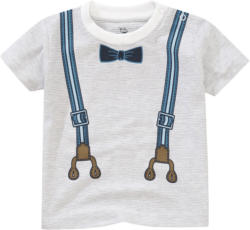Baby T-Shirt mit Hosenträger-Print