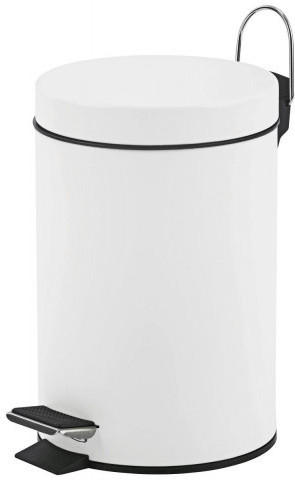 Treteimer 3 Liter Metall weiß