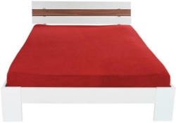 Microfaser-Frottier-Spannbetttuch 150 x 200 cm rot