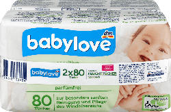 babylove sensitive Feuchttücher 2x80St