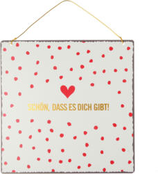 Metallschild mit Spruch