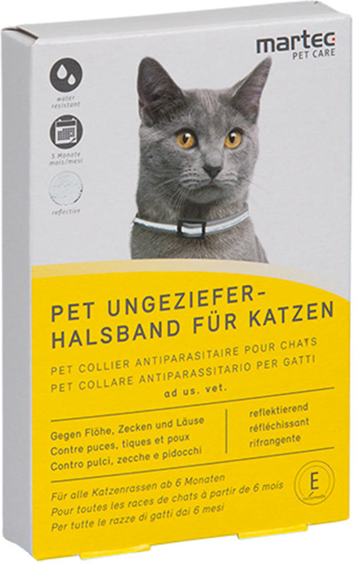 Martec Pet Care PET Ungezieferhalsband für Katzen reflektierend