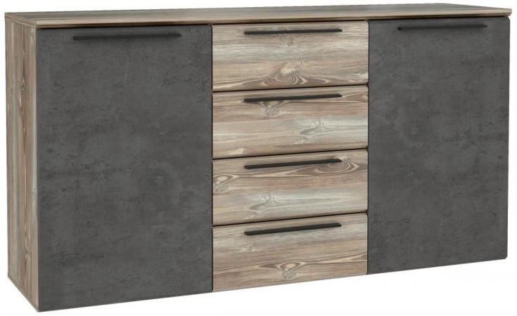 Sideboard Mindi Picea Kiefer Nachbildung/ Beton Optik ca. 150 x 81 x 41 cm