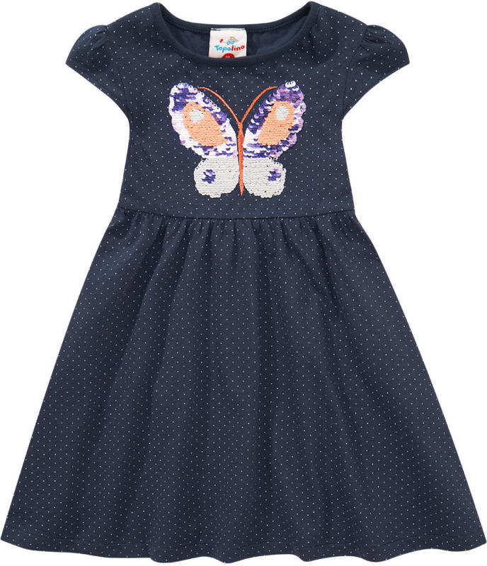 Mädchen Kleid mit Wendepailletten