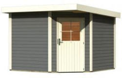 Karibu Gartenhaus Neuruppin 3, terragrau, ohne Dachpappe