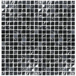 Mosaikmatte Schwarz glänzend