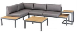 Haveson Loungegarnitur Lugano, Aluminium, anthrazit