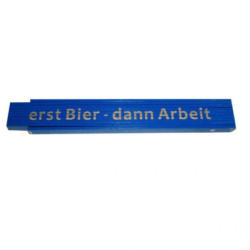 Meterstab erst Bier dann Arbeit, 2m, blau
