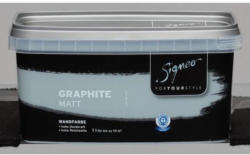 Signeo Bunte Wandfarbe Graphite matt, 1 L