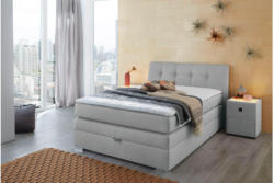 Boxspringbett hellgrau 140 cm