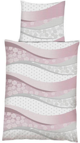 Seersucker Bettwäsche Welle rosa