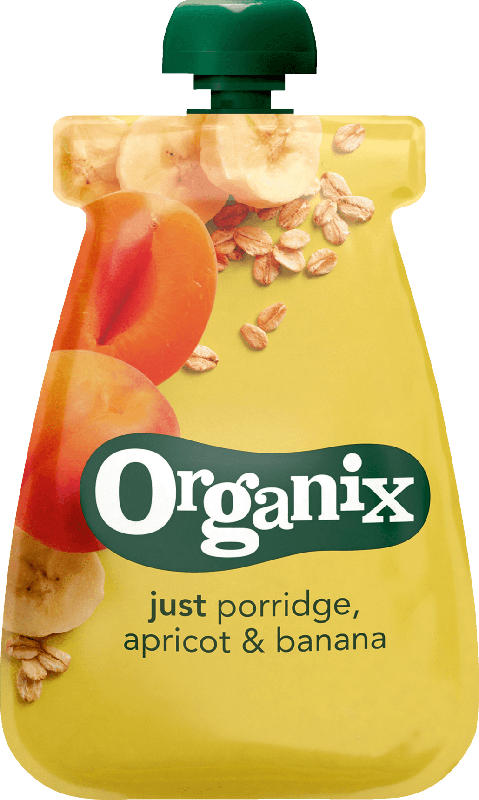 Organix Quetschbeutel just oatmeal, apricot & banana ab 6 Monaten