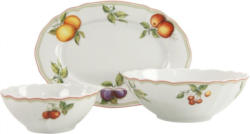 CreaTable Servier-Set "Flora Orchard", Porzellan, (Set, 1 Platte, 2 Schüsseln)