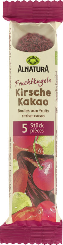 Fruchtkugeln Kirsche und Kakao