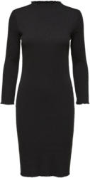 Ripp Kleid mit langen Ärmeln