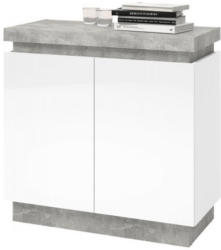 Kommode SanRemo Beton-Optik/weiß Hochglanz ca. 91 x 89 x 42 cm