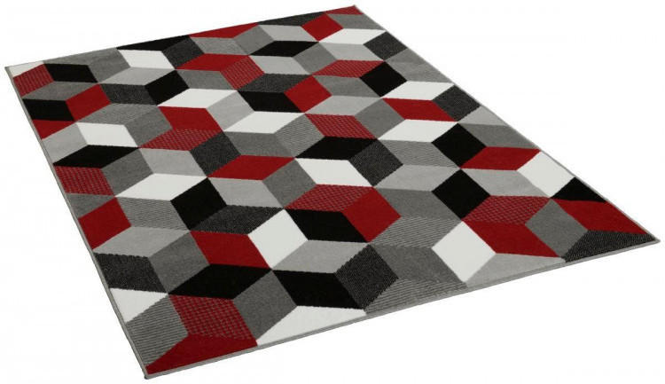 Teppich Cube ca. 133 x 190 cm rot
