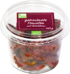 Getrocknete Tomaten mit Basilikum