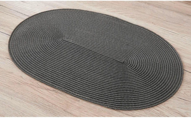 Platzset "Bast" anthrazit oval 30 x 45