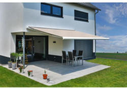 Deyo Markise Nizza - Perle, 6x3 m, beige/ weiß