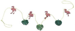 Flamingo-Girlande aus Holz, ca. 120cm