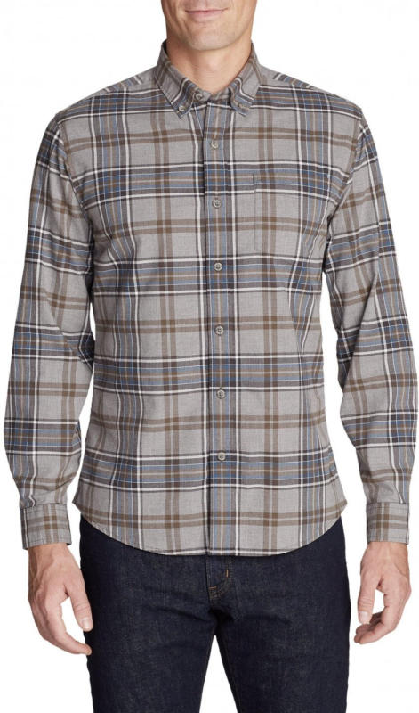 Eddie Bauer Langarmhemd (Signature Twill-Hemd - kariert)