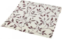 Vliestapete beige-silber mit Blätterranke brombeer mit silber