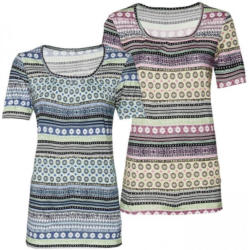 Damen-T-Shirt mit raffiniertem Muster