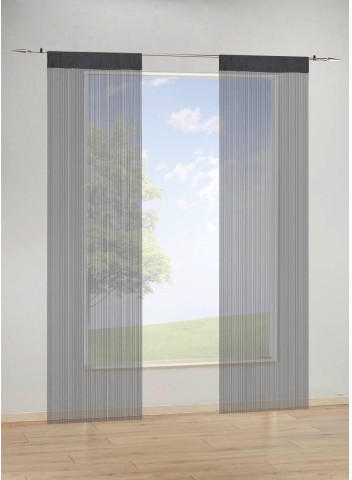 Fadenvorhang, schwarz, ca. 90 x 245 cm