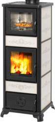 GLOBEFIRE Kaminofen »Norah Forno«, Gusseisen, 7, 2 kW, zweifarbig glasiert