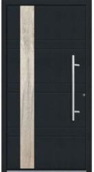 Aluminium Sicherheits-Haustür Monza Superior, 60mm, anthrazit, 100x210 cm, Anschlag rechts, RC2-zertifiziert, inkl. Griffset