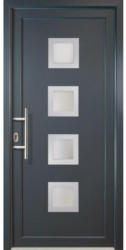 Haustür JM Signum Aluminium Mod. 84, titan/titan, Anschlag links, 108x208 cm