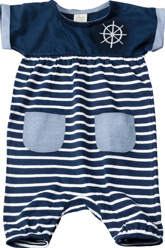 ALANA Baby-Spieler, Gr. 68, in Bio-Baumwolle, blau, weiß, für Mädchen und Jungen