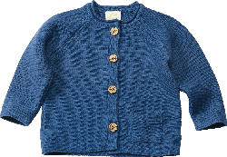 ALANA Baby-Strickjacke, Gr. 74, in Bio-Baumwolle, blau, für Mädchen und Jungen