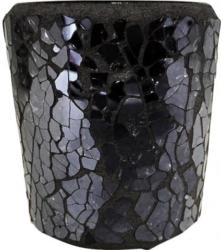 Mosaik-Teelichthalter ø ca. 6cm schwarz