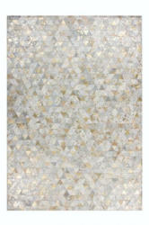 Lederteppich Rocket 410 Elfenbein/Gold, 120x170cm