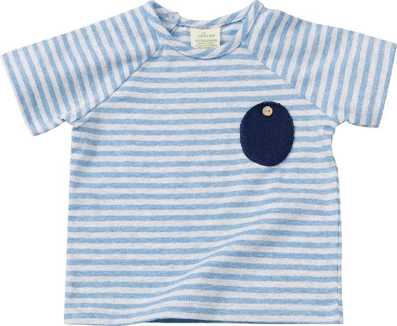 ALANA Baby-Shirt, Gr. 80, in Bio-Baumwolle und Elasthan, blau, weiß, für Mädchen und Jungen
