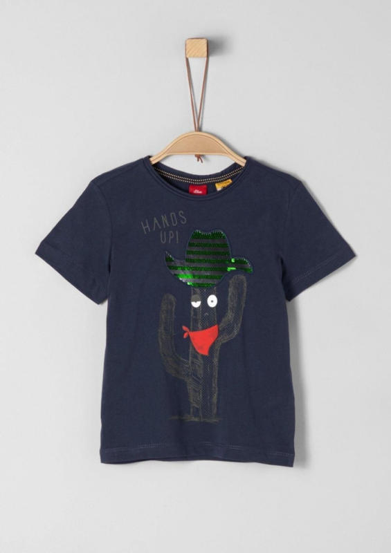 s.Oliver Junior Artwork-Shirt mit Wendepailletten für Jungen