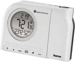 Hama Projektionswecker Funkwecker Wecker, Uhrzeit, Temperatur, »Kalender, 2Weckzeiten, digital«