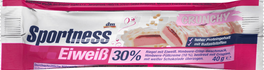 Sportness Eiweissriegel 30 Himbeere Crisp Geschmack Mit Weisser Schokolade Uberzogen Nur 0 95 Dm Drogerie Markt Angebot Barcoo