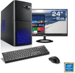 CSL Multimedia PC Set Pentium G5400 UHD 610 16 GB DDR4 24" TFT »Speed T1516 Windows 10 Home«