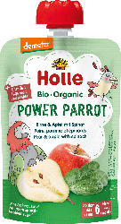 Holle baby food Quetschbeutel Power Parrot, Birne mit Apfel & Spinat ab 6 Monaten