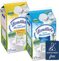Landliebe Landmilch 1,5/3,8 % Fett, jede 1,5-Liter-Packung