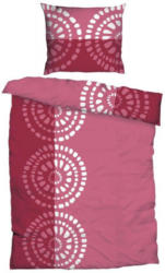 Baumwoll Bettwäsche Kreise pink rosa 135 x 200 cm